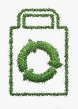 购物环境创意绿色环保购物袋高清图片
