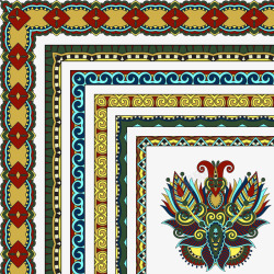 古典民族花纹边框图案素材