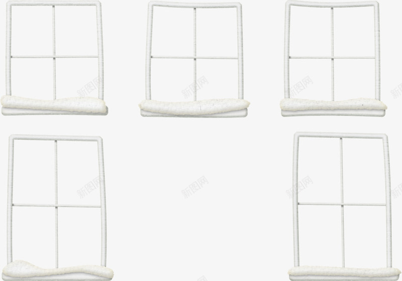 多个白色窗户png免抠素材_88icon https://88icon.com 房子 白色窗户 白色窗框 窗帘 窗户 门