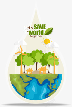 手绘保护环境素材