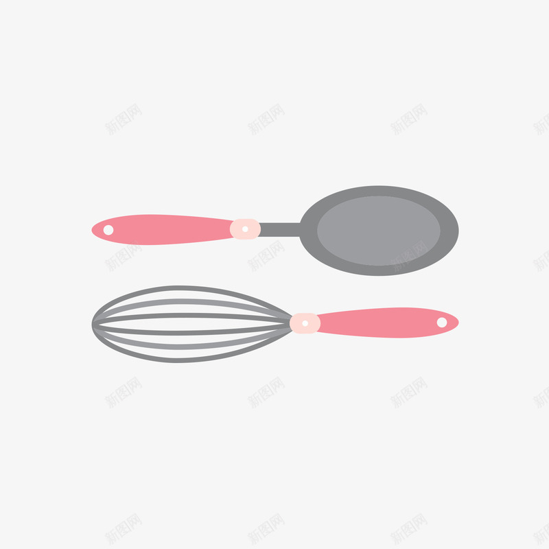 粉灰色的勺子和搅拌器png免抠素材_88icon https://88icon.com 勺子 厨房 搅拌器 日用 灰色 粉色
