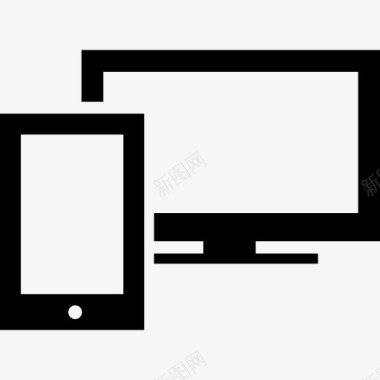 宽屏显示器和平板屏幕图标图标