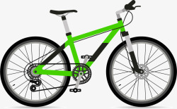 绿色运动自行车轮胎素材