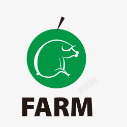 猪农场卡通扁平化猪农场logo图标高清图片