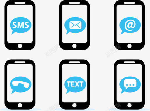 短信手机icon保持联系矢量图图标图标