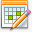 线条铅笔日历编辑图标图标