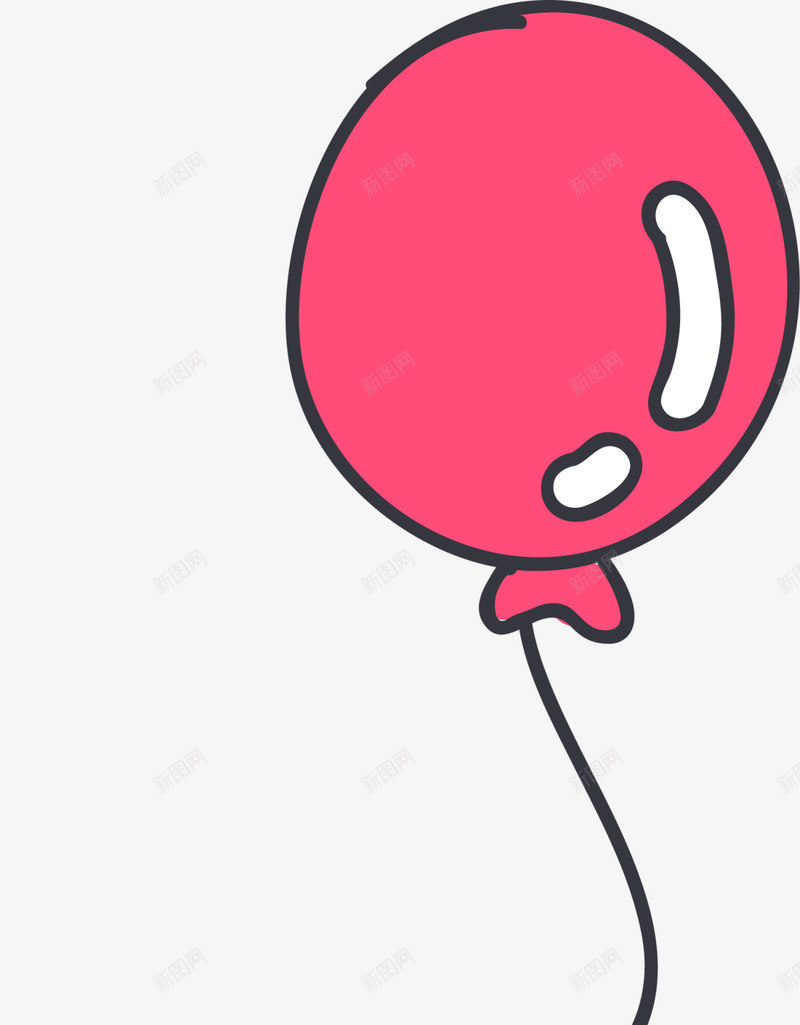 粉色漂浮卡通气球png免抠素材_88icon https://88icon.com 儿童节 六一节 卡通气球 气球 活动气球 童趣 粉色气球