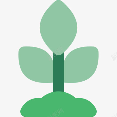 椰子叶植物图标图标