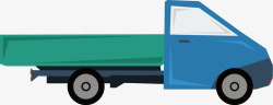 创意蓝色货车运输图矢量图素材