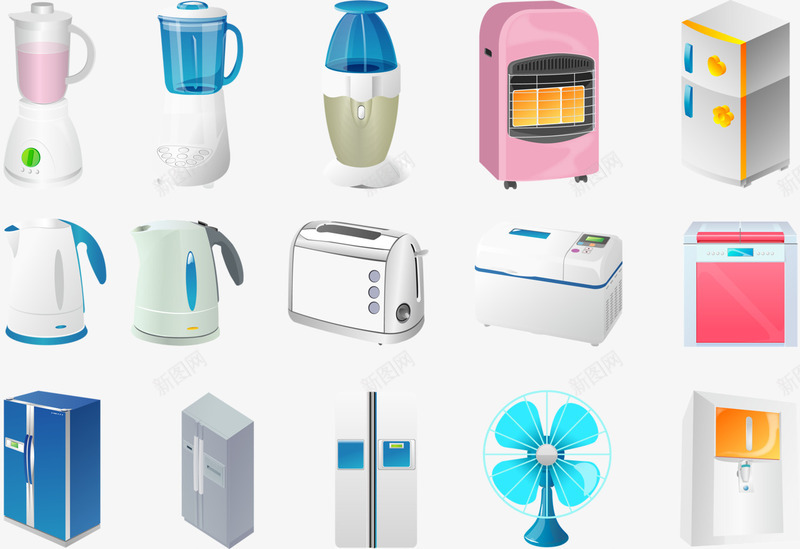 家电用器png免抠素材_88icon https://88icon.com 创意 卡通 家电 手绘