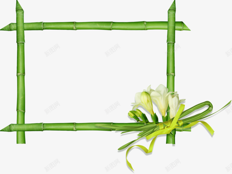 翠竹装饰框架png免抠素材_88icon https://88icon.com 小清新 框架 翠竹 装饰