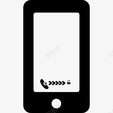 工具和用具电话与一个叫小符号在屏幕上图标图标