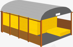 创意露天农场仓库图素材