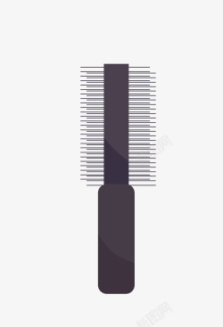 黑色美发工具卷卷梳子素材