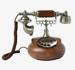 灰色老式电话机素材