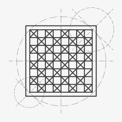 手绘黑色格子棋盘素材