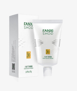 修护霜SPF30凡茜防晒霜高清图片