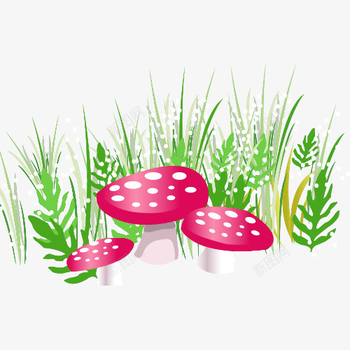 卡通草蘑菇png免抠素材_88icon https://88icon.com PNG图 矢量素材 美图 草丛卡通免抠图 蘑菇