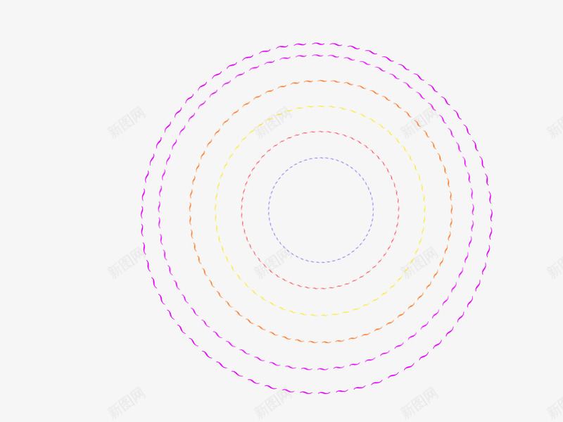 多层虚线圈png免抠素材_88icon https://88icon.com 多层 彩色 虚线圈