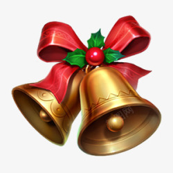 圣诞季金色铃铛海报素材
