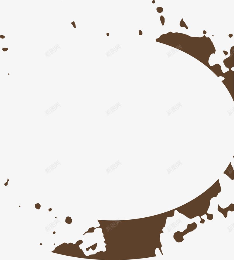 咖啡色斑斓框架png免抠素材_88icon https://88icon.com 咖啡色墨迹 斑斓图案 框架 水彩 纹理 花纹 边框纹理