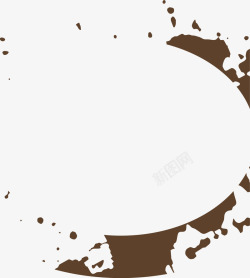 咖啡色斑斓框架素材