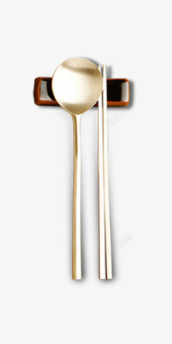 简约筷子勺子装饰图素材
