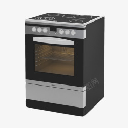 黑色厨房烤箱设备素材