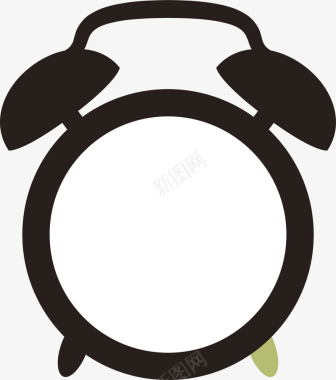 圆形时间轴卡通圆形装饰黑色闹钟矢量图图标图标