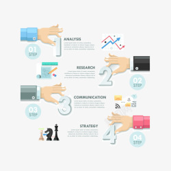 手势信息图矢量图素材