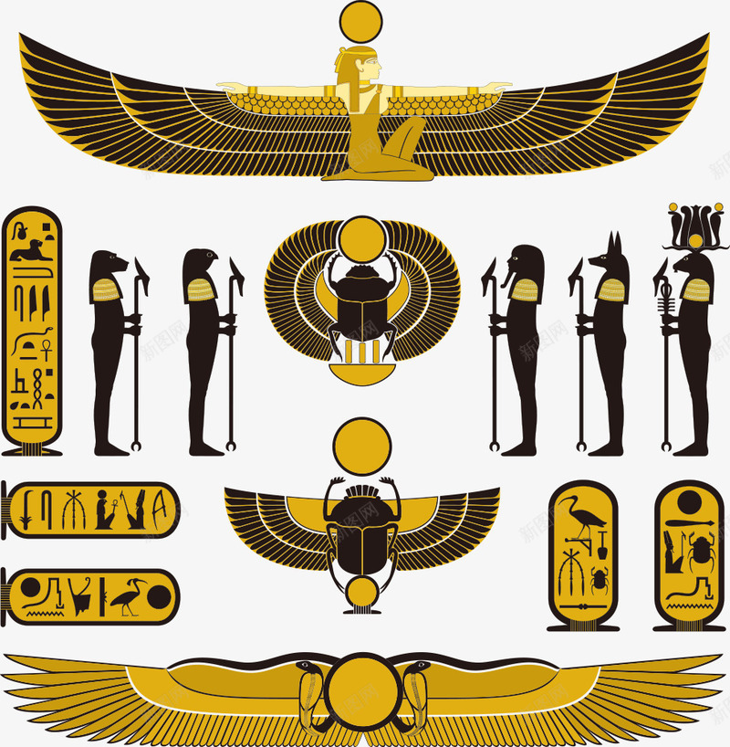 埃及png免抠素材_88icon https://88icon.com 传统文化 卡通法老 埃及 埃及侍卫 埃及壁画 埃及特色 矢量埃及