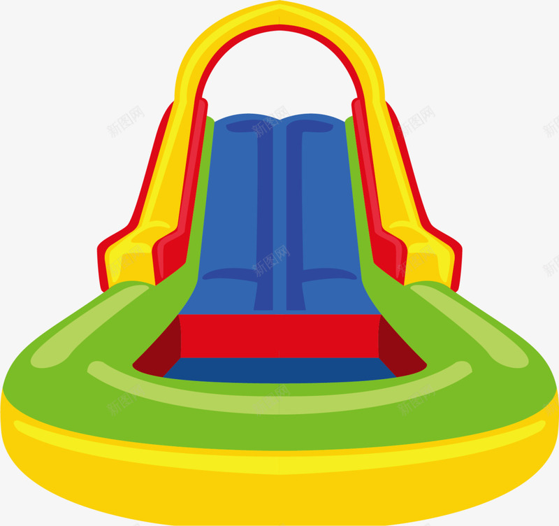 彩色立体充气滑滑梯png免抠素材_88icon https://88icon.com 6月1号 儿童节 充气滑梯 六一节 游乐设施 滑滑梯 玩耍 童趣