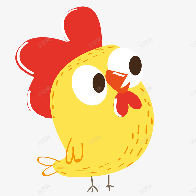 卡通可爱的小鸡矢量图ai免抠素材_88icon https://88icon.com 农场 动物设计 卡通 可爱 小鸡 手绘 黄色 矢量图