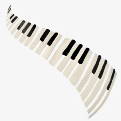 黑白钢琴键盘素材