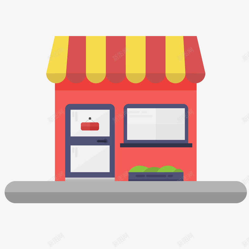 卡通商店便利店矢量图ai免抠素材_88icon https://88icon.com 便利店 卡通 商店 建筑 矢量图