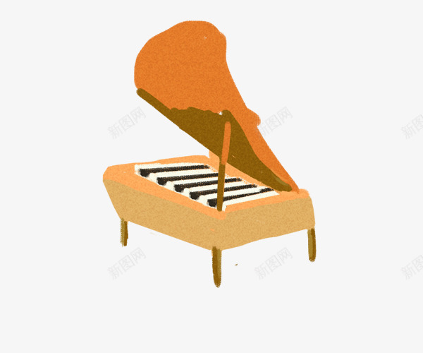水彩手绘音乐钢琴png免抠素材_88icon https://88icon.com 乐器 水彩手绘音乐钢琴 钢琴 音乐 黄色的钢琴