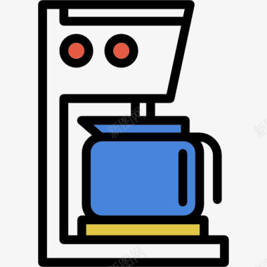 喝咖啡男子咖啡机图标图标