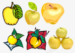 黄苹果创意水果高清图片