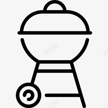 家用烹饪工具木炭烧烤图标图标