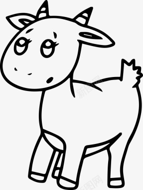 可爱动物拟人可爱动物澳洲羊图标图标