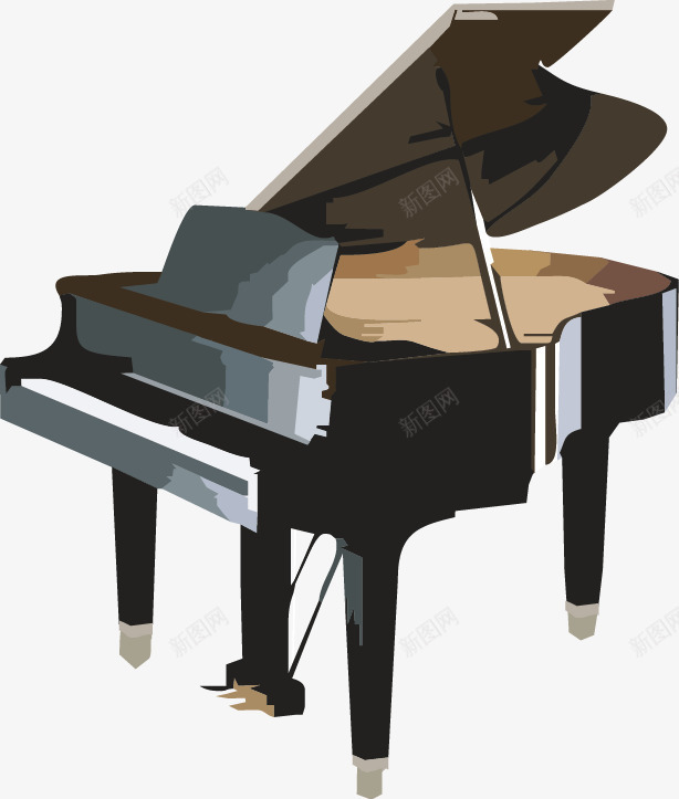 卡通钢琴乐器矢量图ai免抠素材_88icon https://88icon.com 乐器 乐器矢量 卡通钢琴 卡通钢琴乐器矢量素材 钢琴 矢量图