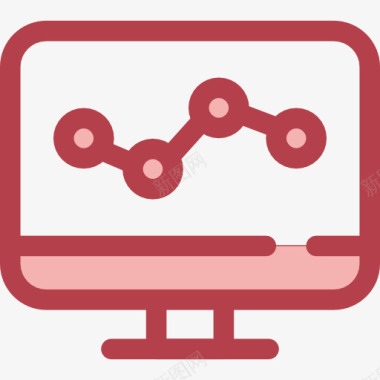 电脑屏幕显示器统计图标图标