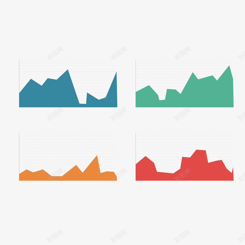 四个统计图折线指示图png免抠素材_88icon https://88icon.com 四个统计图 折线 指示图 线型图