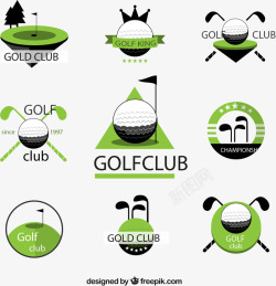 高尔夫球标签高尔夫球场标签高清图片