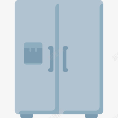 冷暖色调冰箱图标图标