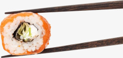 实物食物筷子夹寿司素材