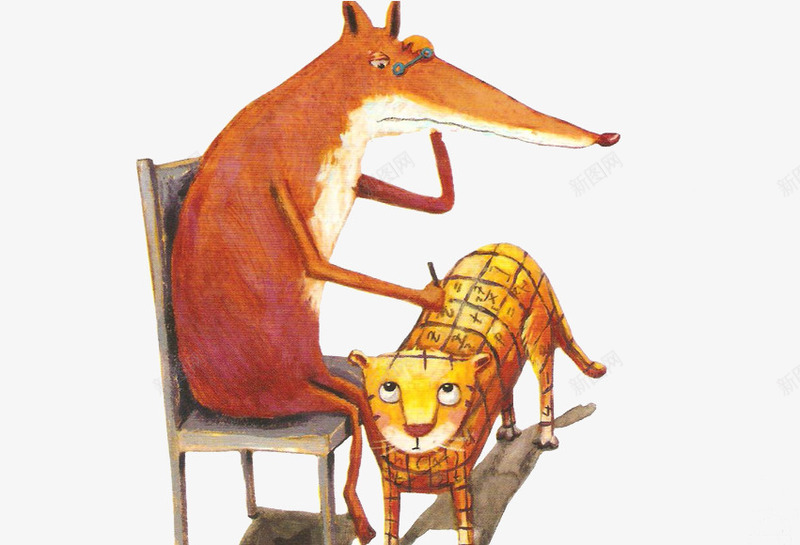 凶猛的老虎png免抠素材_88icon https://88icon.com 方格子 狐狸 素材 老虎