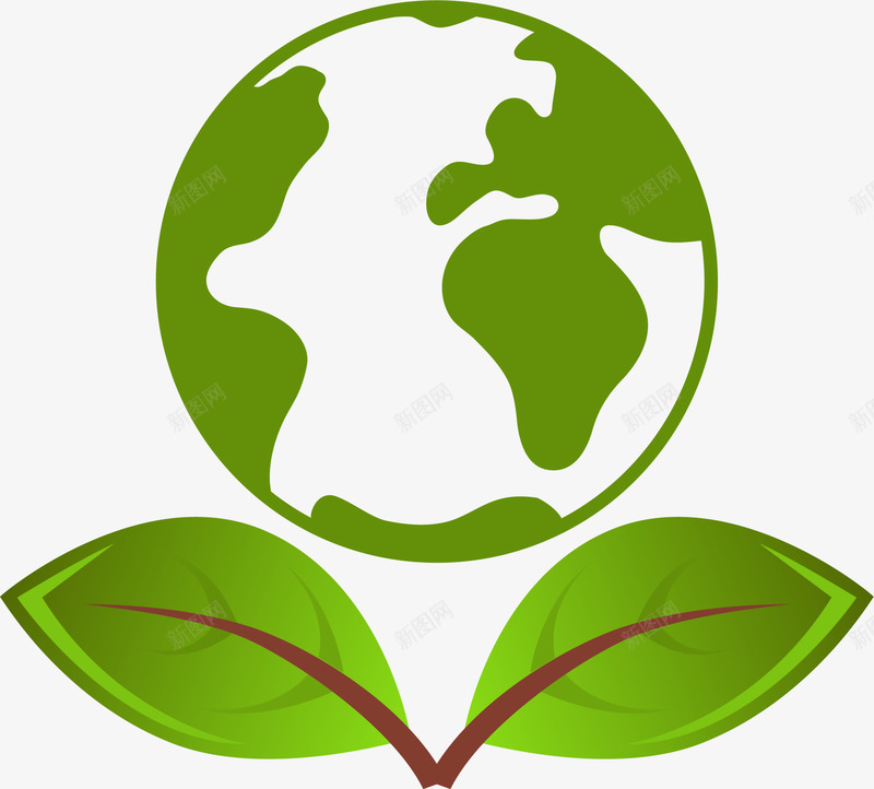世界环境日绿色地球png免抠素材_88icon https://88icon.com 世界环境日 保护地球 爱护地球 环保 绿叶 绿色地球