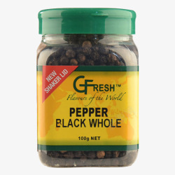 黑胡椒颗粒一瓶优质调味品黑胡椒高清图片