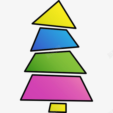 圣诞节日装饰圣诞树图标图标